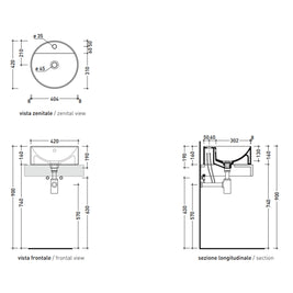 TWIN SET VESSEL BASIN 420X420X190MM 1TH
