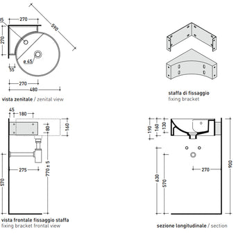 TWIN SET CORNER WALL BRACKET