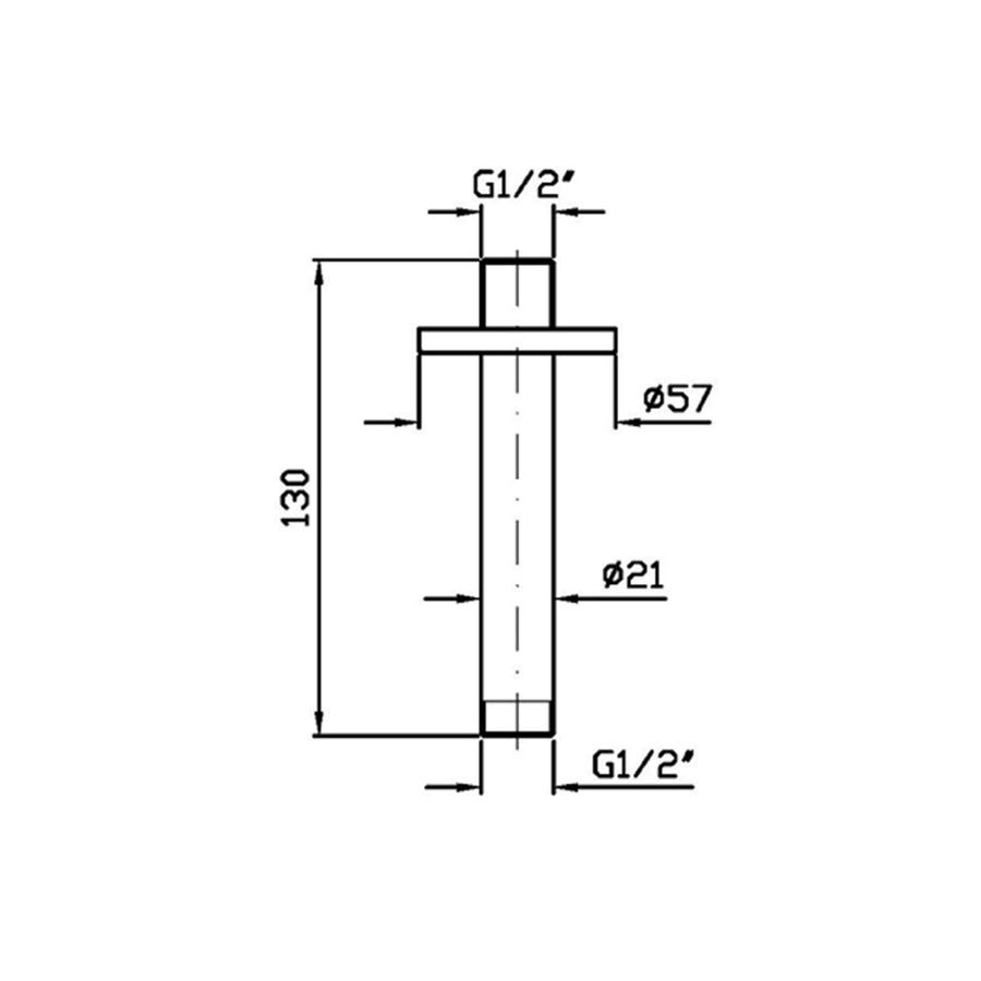 ZUCCHETTI CEILING SHOWER ARM 130MM
