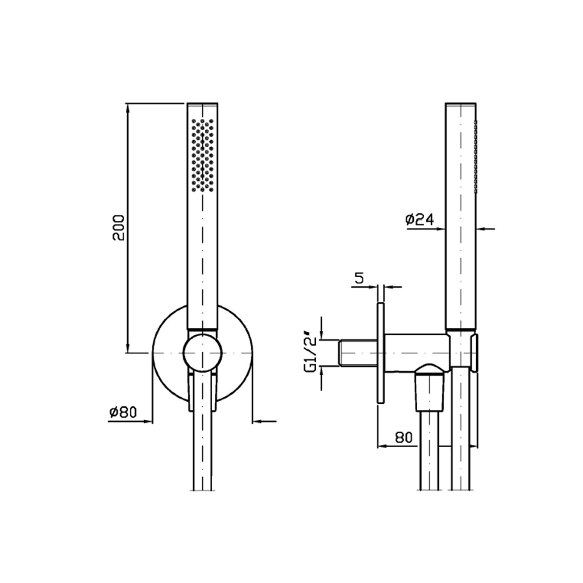 ZUCCHETTI 1 FUNCTION SHOWER KIT
