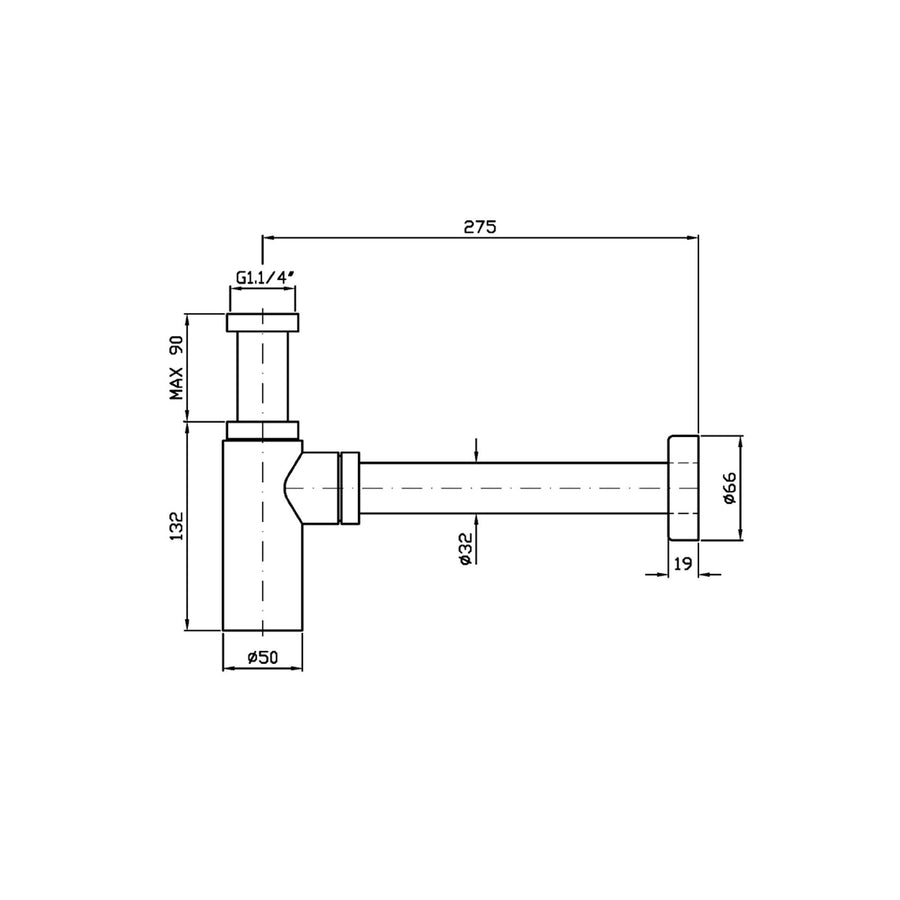 ZUCCHETTI 32MM BOTTLE TRAP