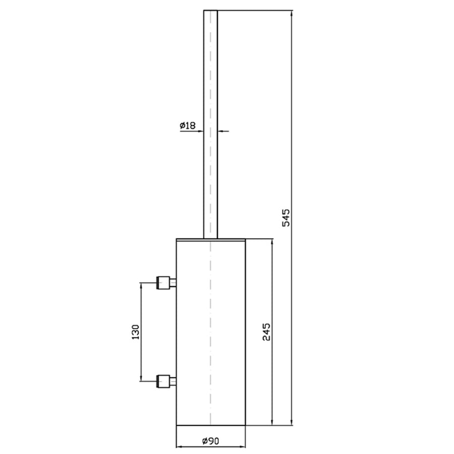 PAN S WALL MOUNTED TOILET BRUSH SET