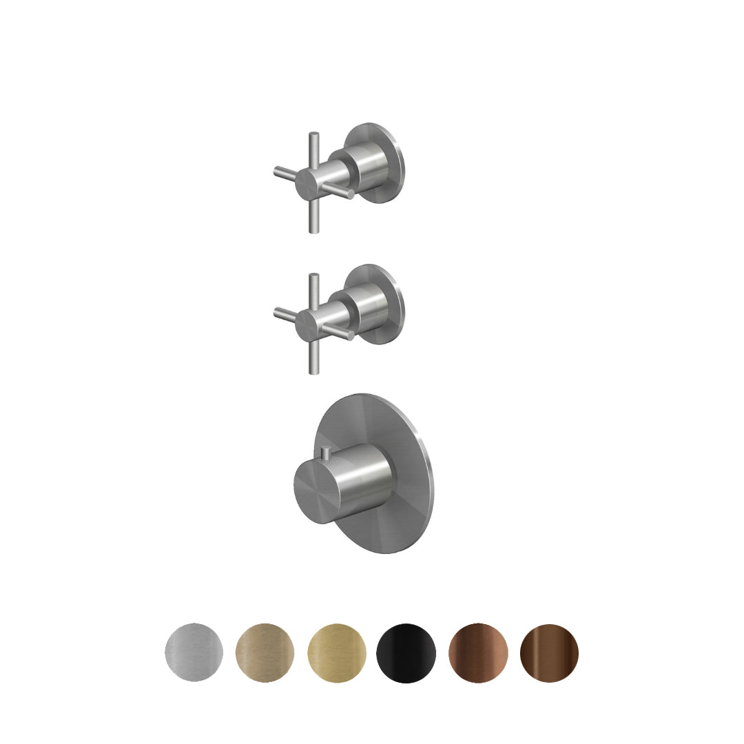 HELM THERMOSTATIC SHOWER MIXER 2 STOP VALVES