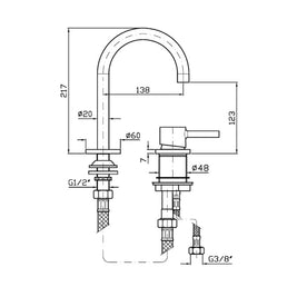 PAN S 2TH GOOSE NECK BASIN MIXER