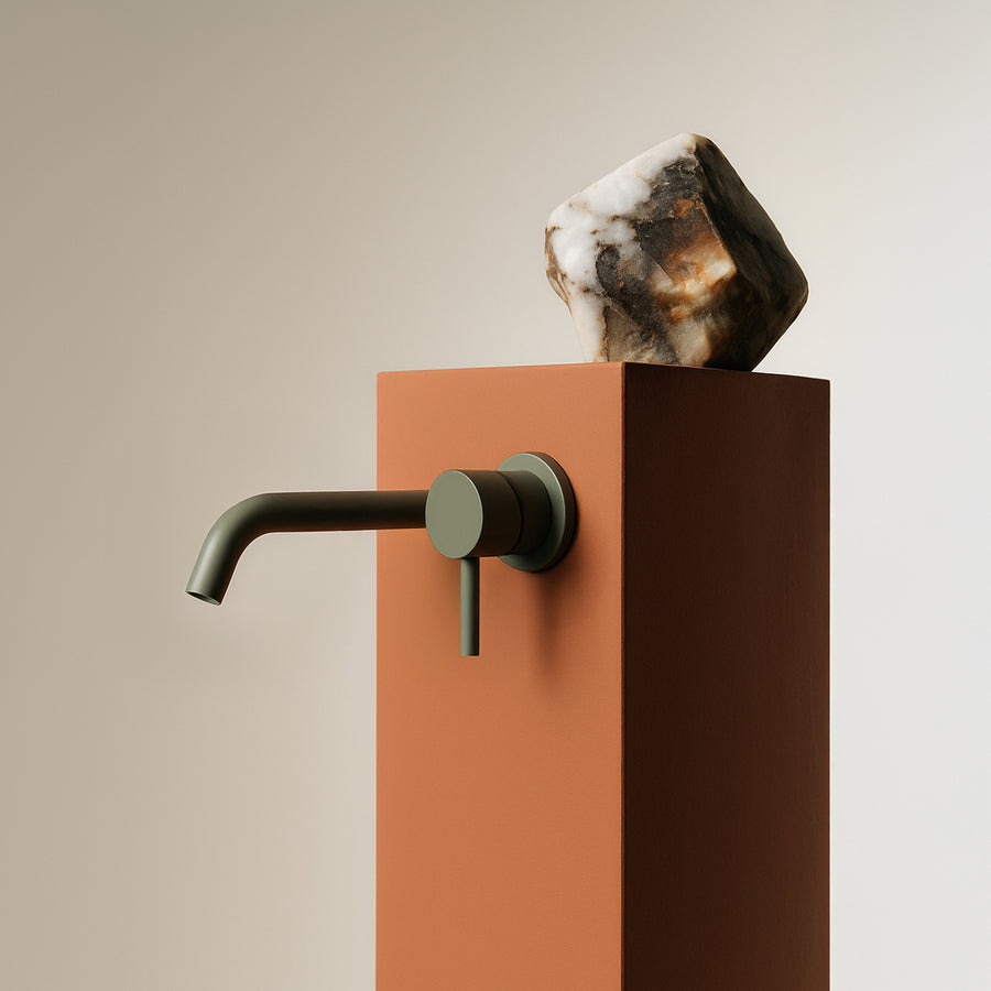 PAN S 2TH WALL MOUNTED BASIN MIXER 220MM