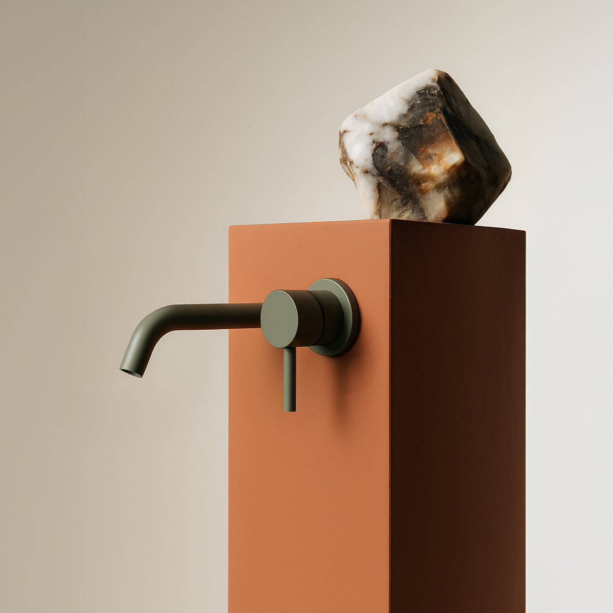 PAN S 2TH WALL MOUNTED BASIN MIXER 190MM