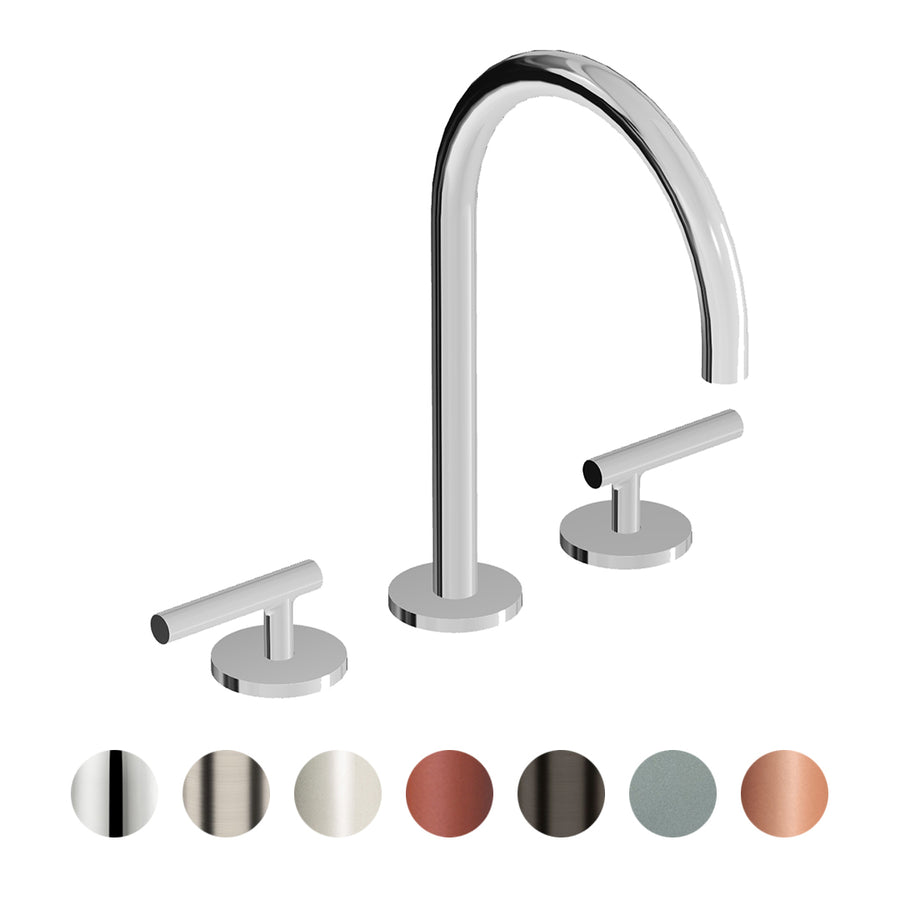 PAN S 3TH EXTENDED HEIGHT DECK MOUNTED BASIN MIXER
