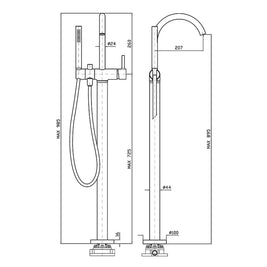 PAN S BATH COLUMN WITH HAND PIECE