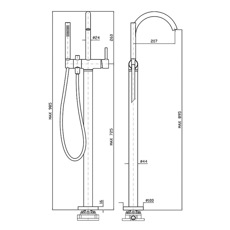 PAN S BATH COLUMN WITH HAND PIECE