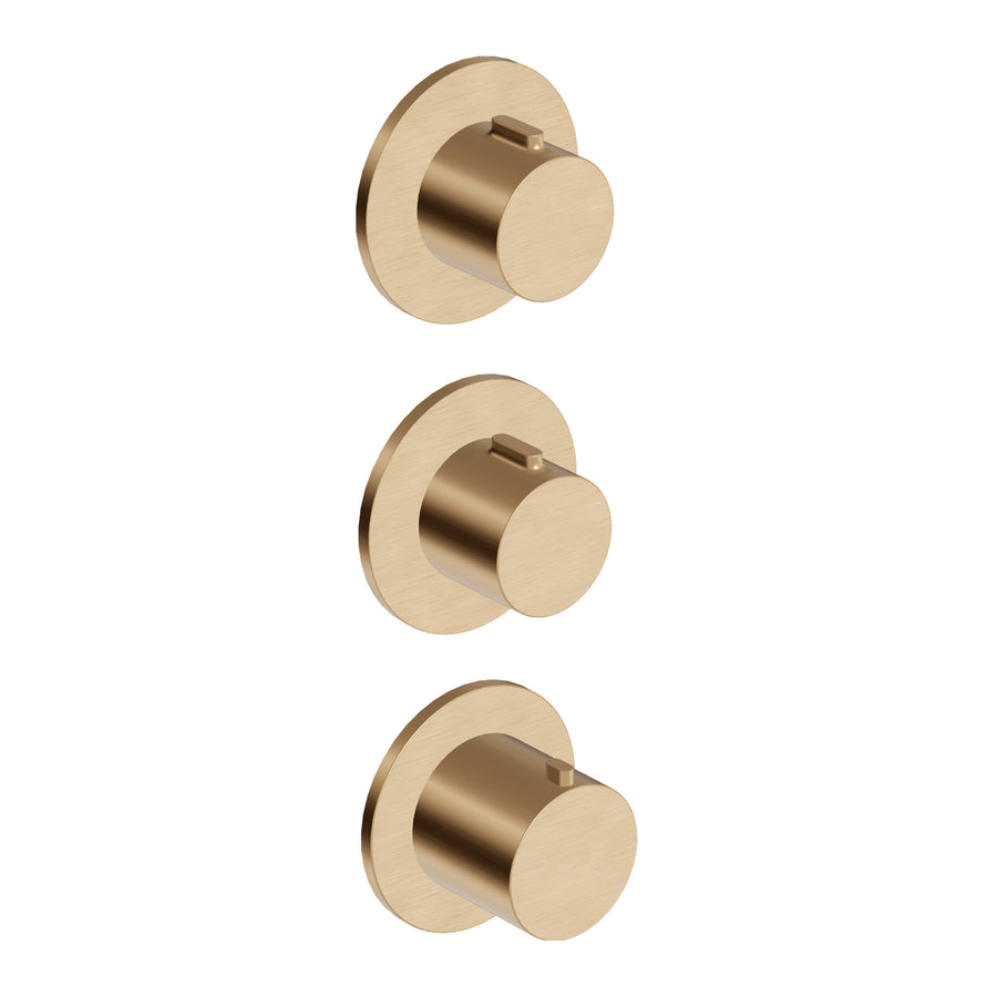 PAN S THEREMOSTATIC MIXER WITH X2 STOP VALVE