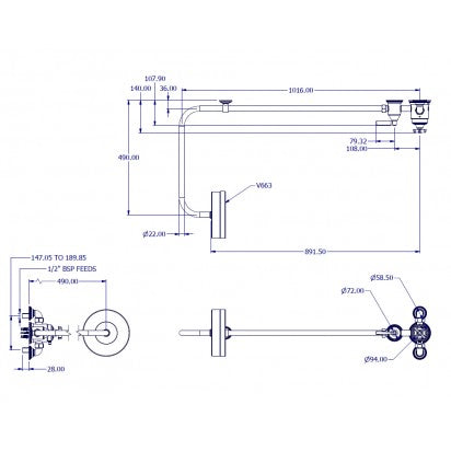 STYLE MODERNE 1 X STOP THERMOSTATIC COLUMN SHOWER