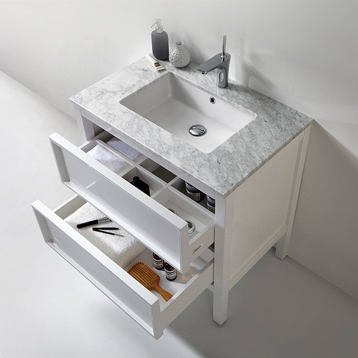 ARRIVO 800 FLOOR VANITY W/ 1TH MARBLE TOP