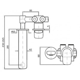 BRIM WALL MOUNTED BASIN MIXER 180MM