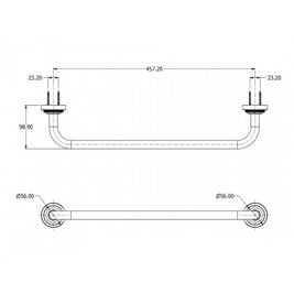 LANDMARK PURE TOWEL RAIL 457MM