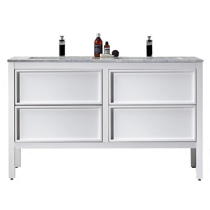 ARRIVO 1400 FLOOR VANITY W/ 2TH MARBLE TOP
