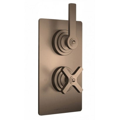 LANDMARK PURE THERMOSTATIC SHOWER MIXER 1 OUTLET LEVER/CROSS HANDLE