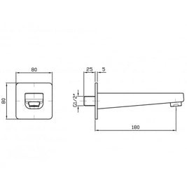 JINGLE BATH SPOUT 180MM