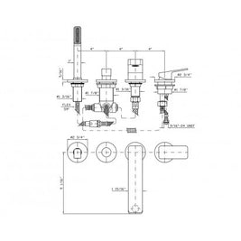 JINGLE 4 HOLE BATH/SHOWER MIXER