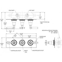 STYLE MODERNE THERMOSTATIC MIXER 2X STOP