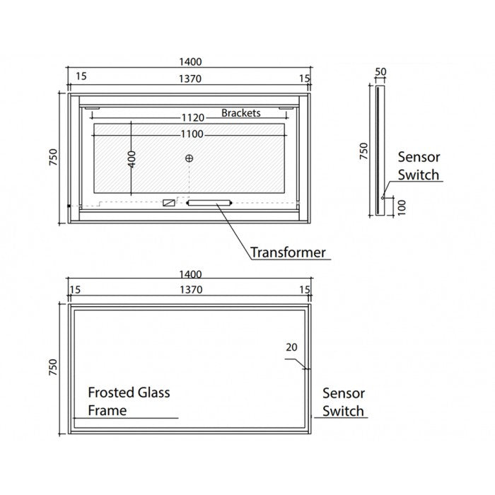 ARRIVO LED MIRROR 1400