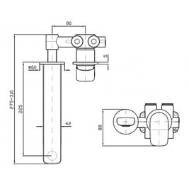 BRIM WALL MOUNTED BASIN MIXER 225MM