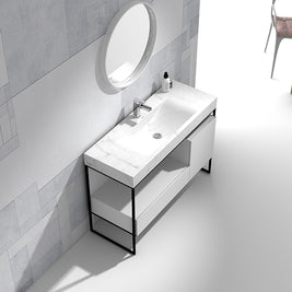 PURE FRAME FLOOR VANITY 1200 X1 DRAWER 1X DOOR WITH MARBLE TOP 1TH