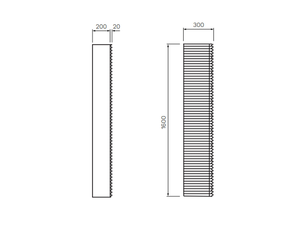 LOOM TOWER CABINET 1 X DOOR 300 X 200 X 1600