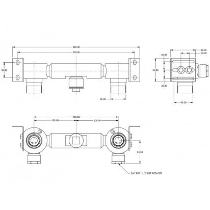 CONCEALED BODY FOR LANDMARK WALL BASIN/BATH MIXER