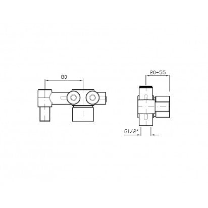 ZUCCHETTI BUILT IN PART FOR WALL MOUNT BASIN MIXER