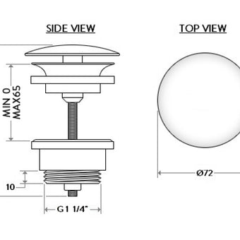 32MM ALWAYS OPEN WASTE