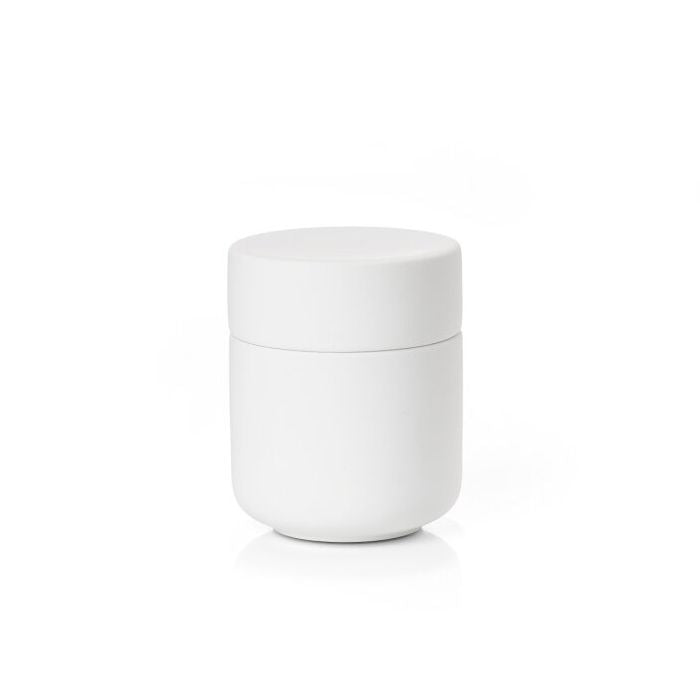 UME BATHROOM JAR WITH LID WHITE