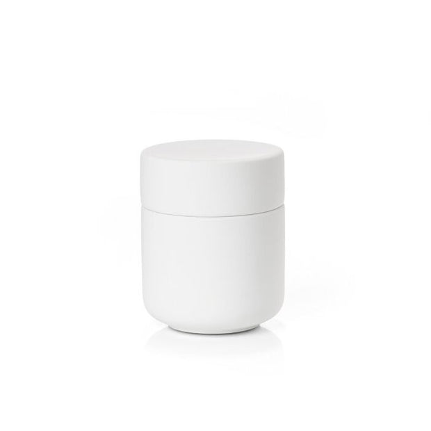 UME BATHROOM JAR WITH LID WHITE