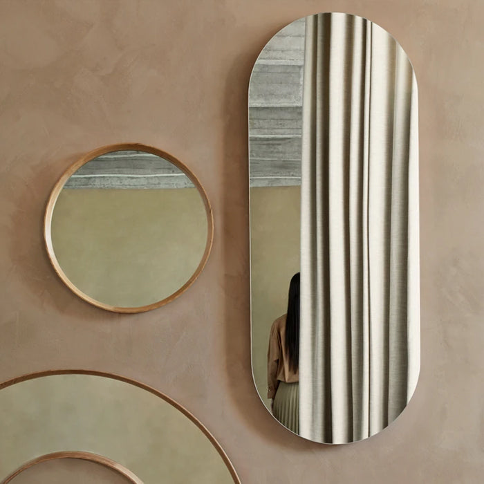 BROSTE ALVA OVAL MIRROR 620X60X1580MM NATURAL OAK