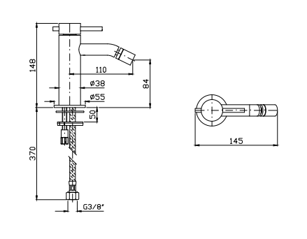 HELM BIDET MIXER