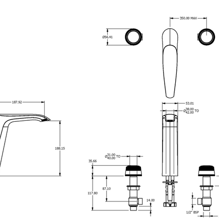ONE HUNDRED 3TH BASIN MIXER EXTENDED HEIGHT