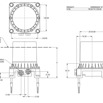 SAMUEL HEATH FLOOR MOUNTED PART FOR SINGLE LEVER BATH/SHOWER MIXER