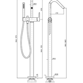 MEDAMEDA FREESTANDING BATH COLUMN