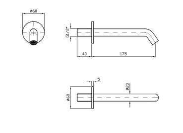 GILL BATH SPOUT 175MM