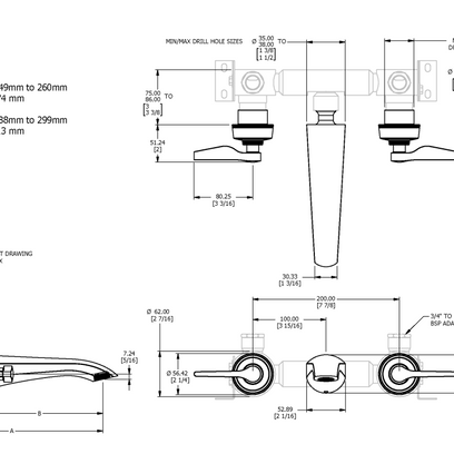 ONE HUNDRED 3TH WALL MOUNTED BASIN MIXER