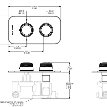 ONE HUNDRED THERMOSTATIC SHOWER MIXER 1 OUTLET HANDLE