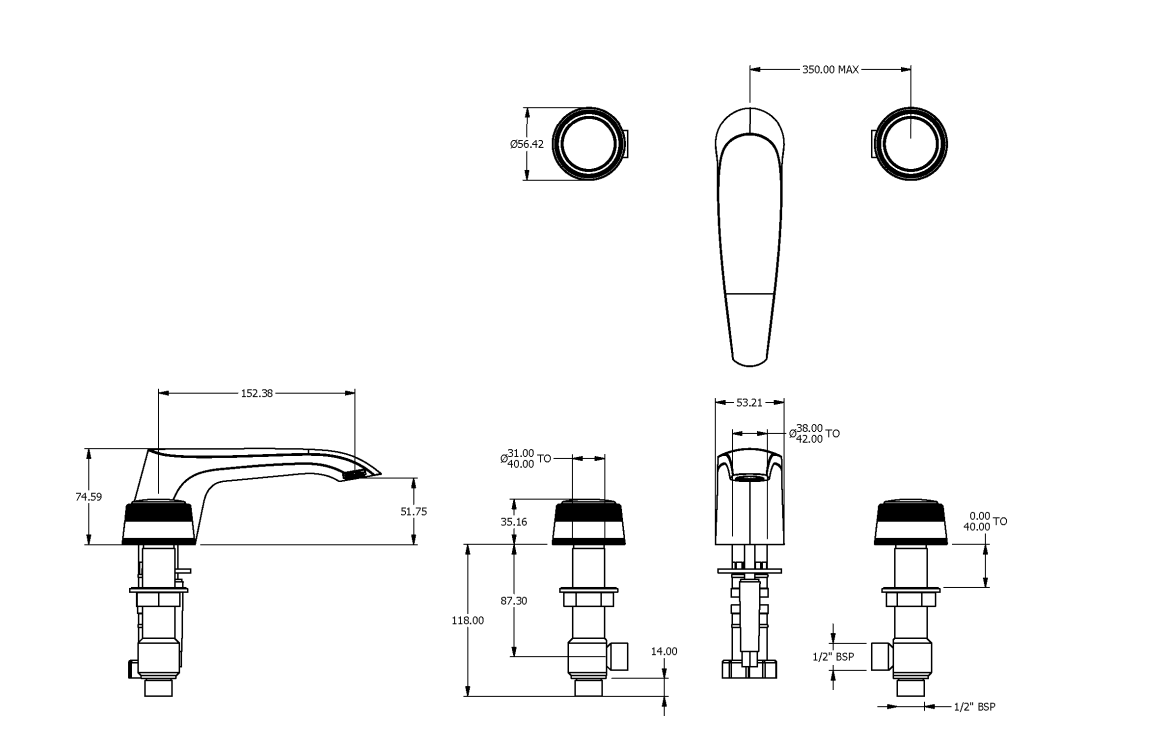 ONE HUNDRED 3TH BASIN MIXER