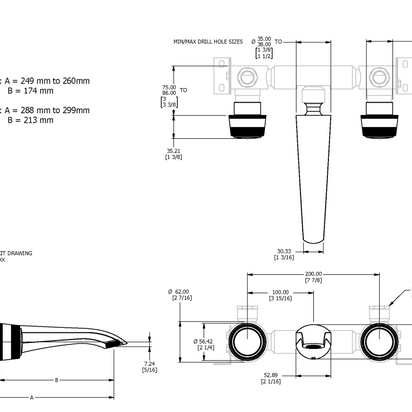 ONE HUNDRED 3TH WALL MOUNTED BASIN MIXER