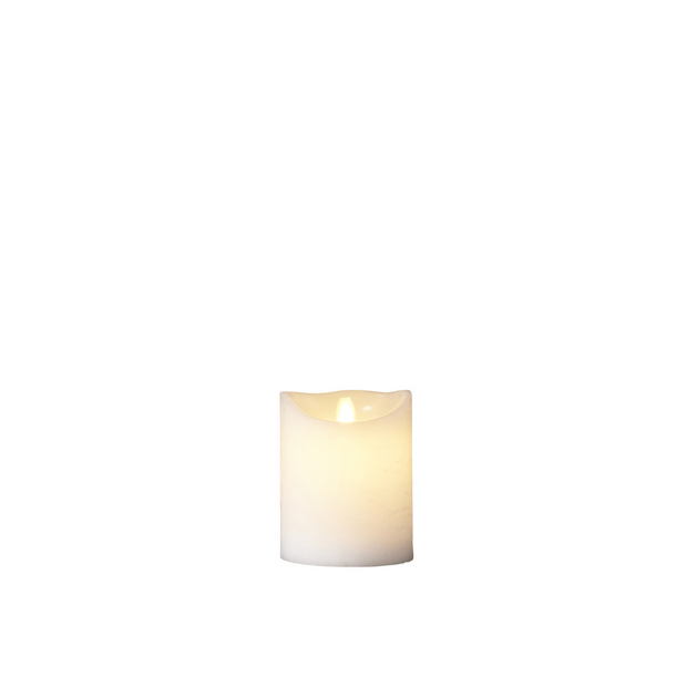 SIRIUS SARA CANDLE 100X100X125MM WHITE (x3 candles)