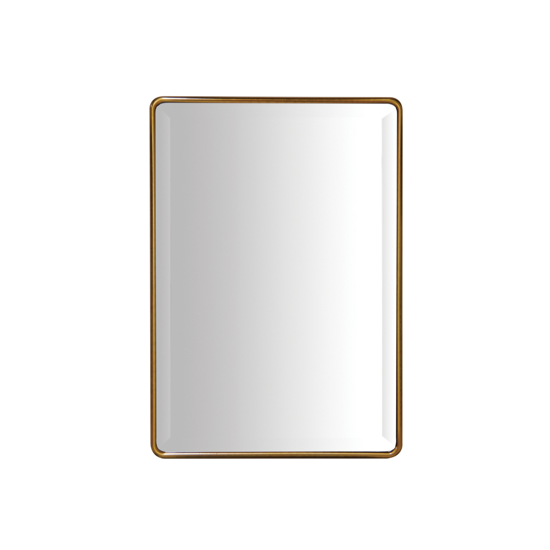 ECHO MIRROR METAL/GLASS 237X335MM ANTIQUE BRASS