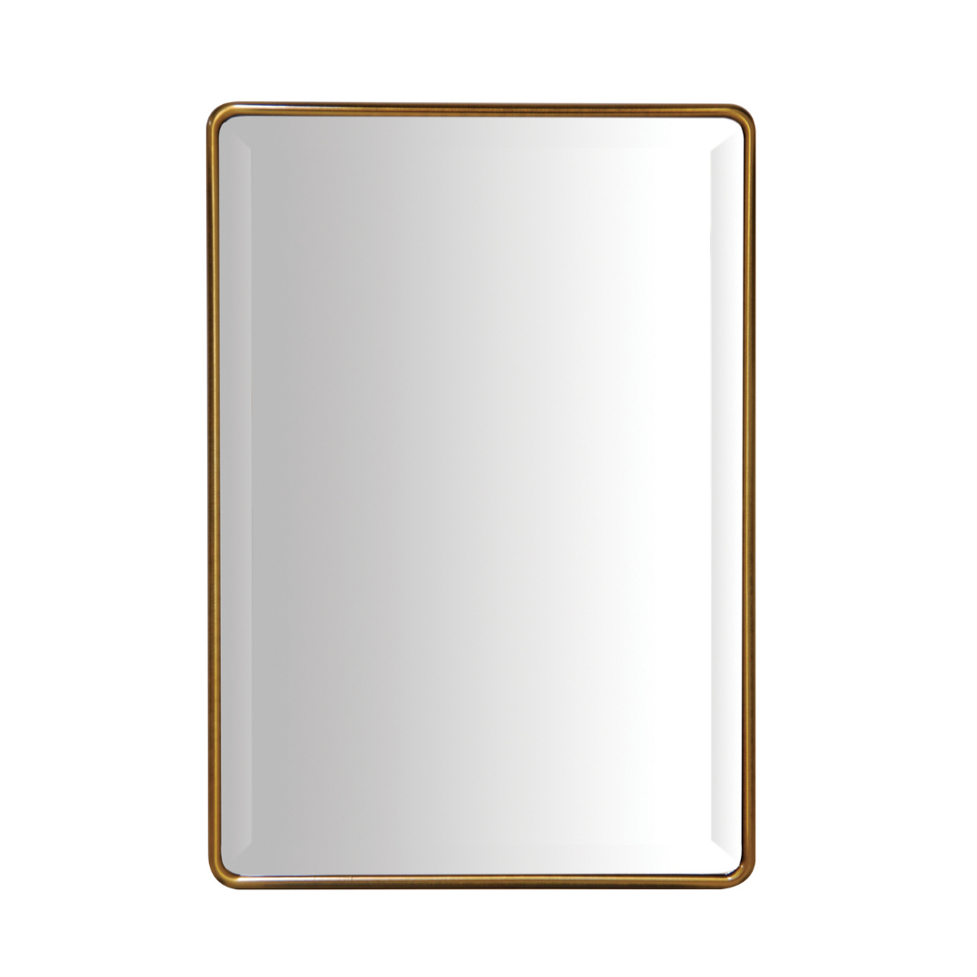 ECHO MIRROR METAL/GLASS 237X335MM ANTIQUE BRASS