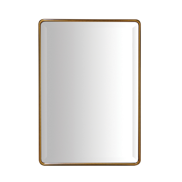 ECHO MIRROR METAL/GLASS 237X335MM ANTIQUE BRASS