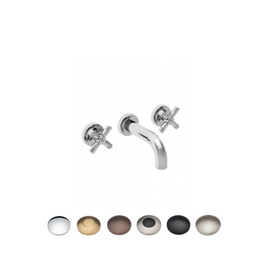 LANDMARK INDUSTRIAL 3TH WALL BASIN MIXER 140MM CROSS HANDLE