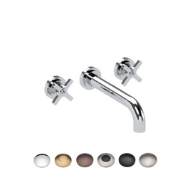 LANDMARK PURE 3TH WALL BASIN MIXER 210MM CROSS HANDLE
