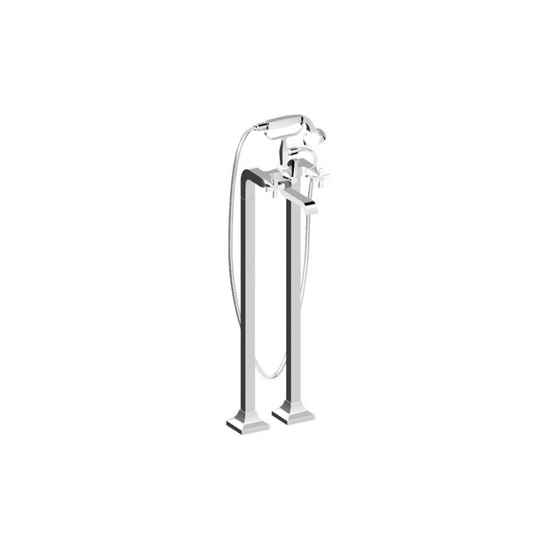 BELLAGIO FLOOR MOUNT BATH/SHOWER MIXER WITH PILLARS