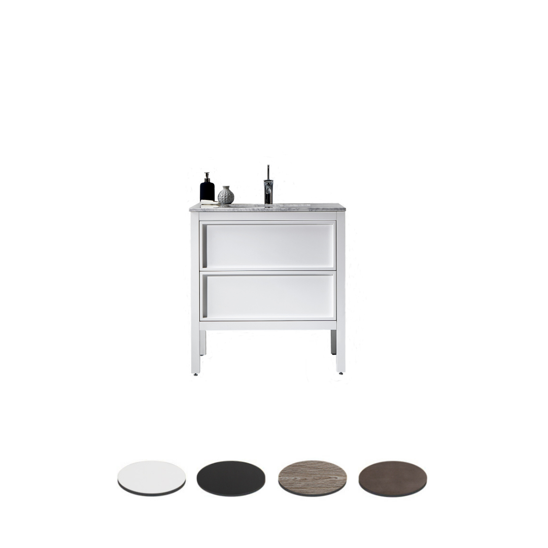 ARRIVO 800 FLOOR VANITY W/ 1TH MARBLE TOP